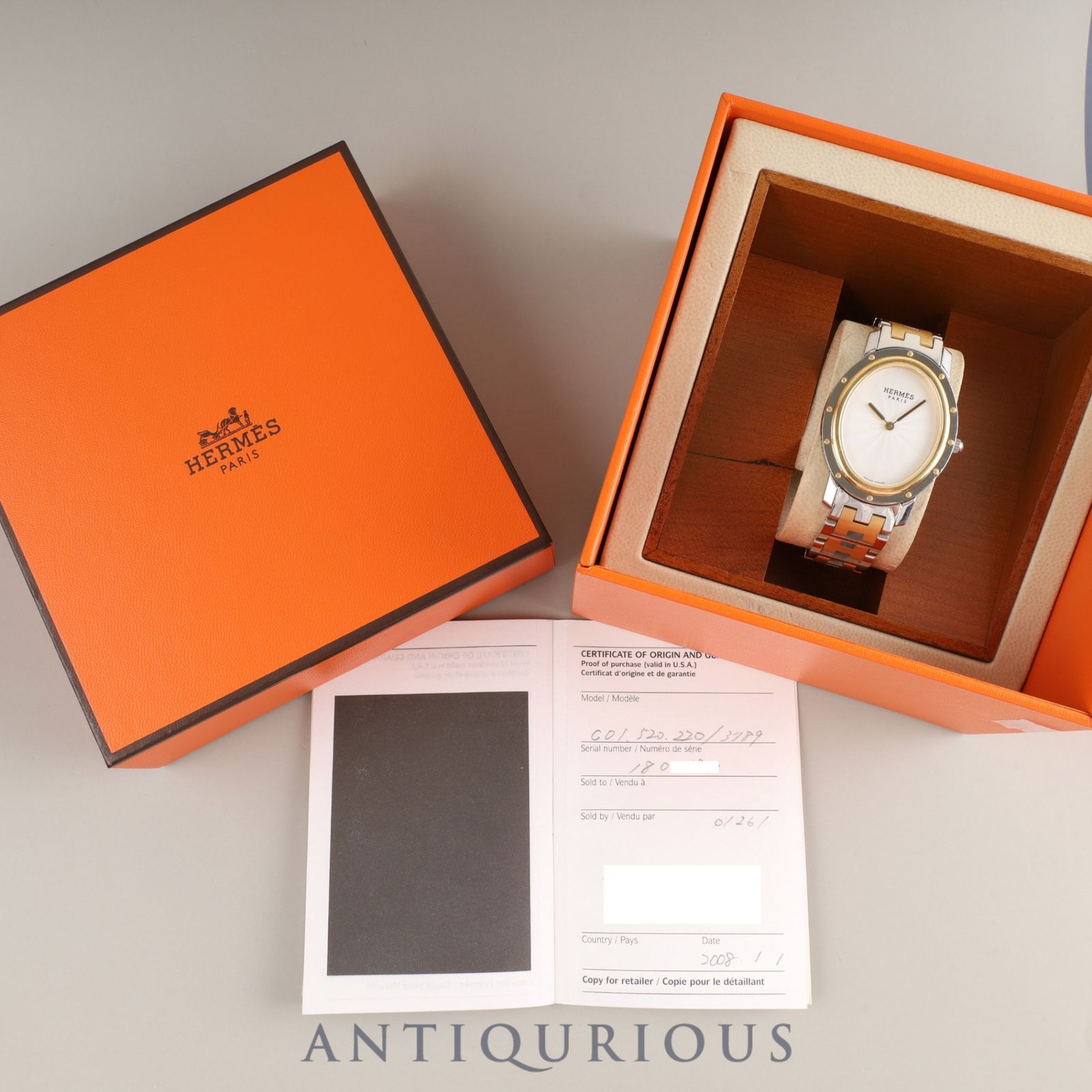 HERMES エルメス クリッパー オーバル　腕時計 エルメス(HERMES)エルメス クリッパーオーバル 腕時計 時計