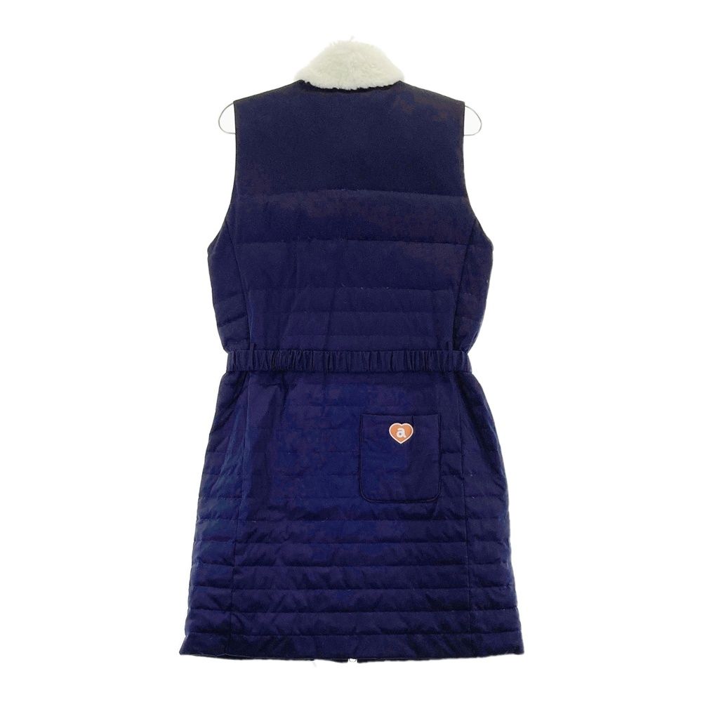 サイズ 38 ARCHIVIO アルチビオ 中綿 ノースリーブ ジップワンピース ネイビー系 240101530400 ゴルフウェア レディース ストスト