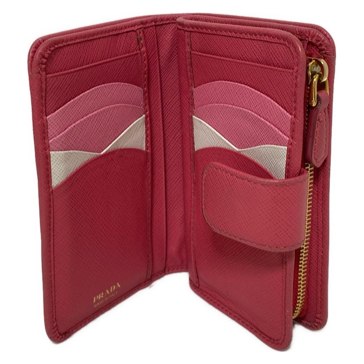 プラダ ピンク2つ折り財布 PRADA プラダ 二つ折り財布 ピンク 14061