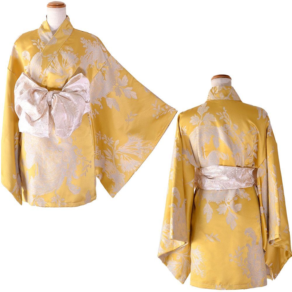 オールド LoveRich ラブリッチ ライン 2点セット 2 花柄 和柄 ミニ 豪華 帯 リボン 花魁 着物 ドレス コスプレ イベント ハロウィン 1541 衝撃価格！