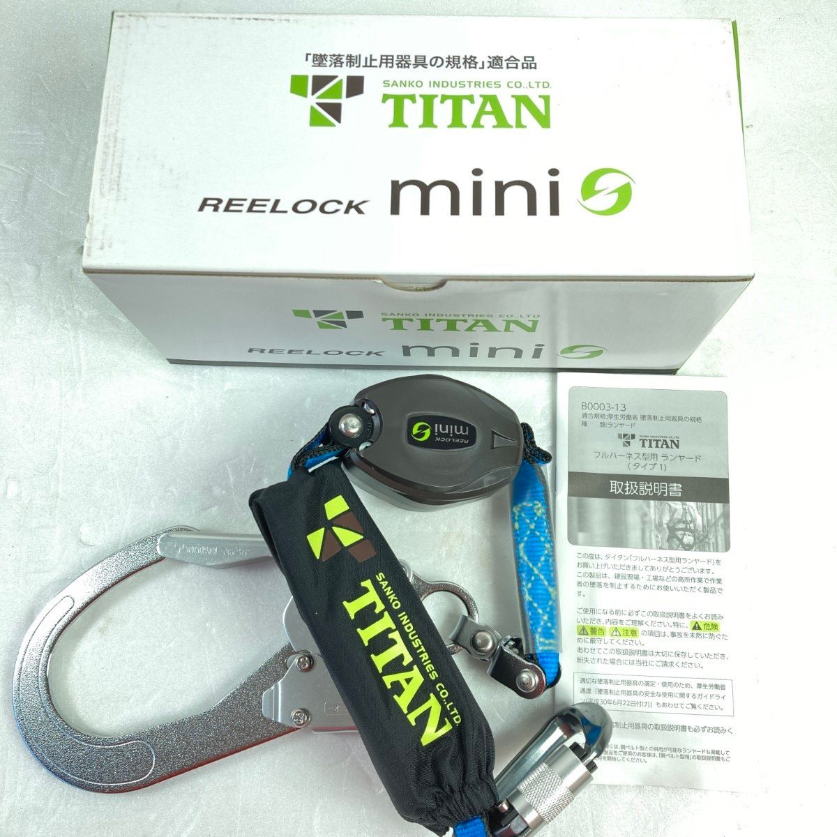 ＊＊TITAN ランヤード TITAN HL-HS-130 S REELOCK mini 1 ブラック