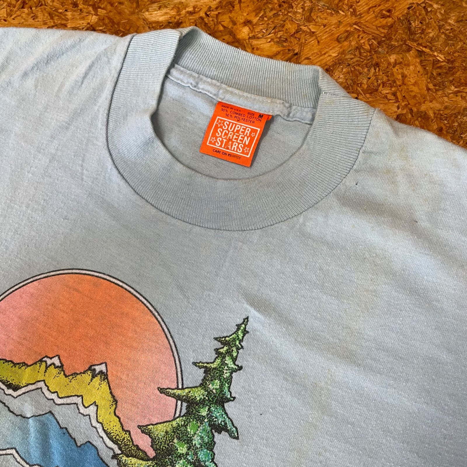 USA製 '80s SCREEN STARS オレンジタグ プリントTシャツ M