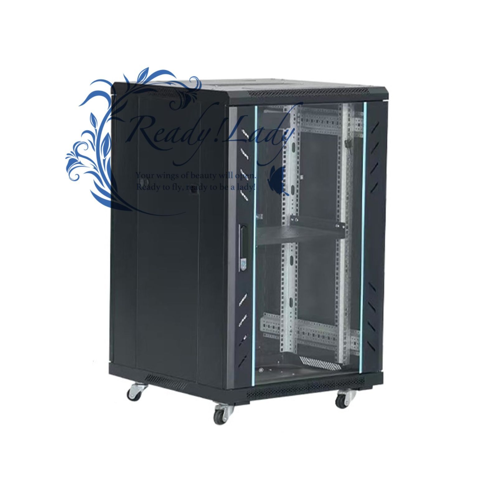 ネットワークラック サーバーラック本体 サーバー 本体 ネットワーク 配線 ルーター ハブ収納 大容量ー PC収納ボックス 棚板3枚付き 高さ調整可 防犯ロック搭載 組立簡単 オフィス 家庭用 15U 60*80*45cm