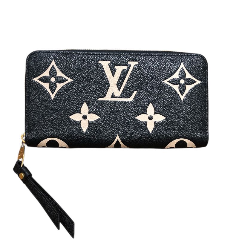 ルイ ヴィトン LOUIS VUITTON ジッピー ウォレット M80481 ブラック バイカラー モノグラム レディース 長財布