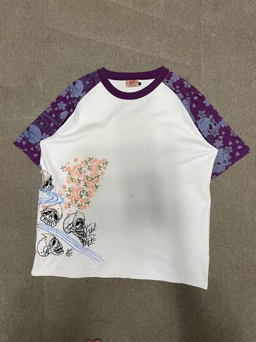 日本らしさ ペイズリー スケルトン ビンテージショートスリーブ t シャツ J01446
