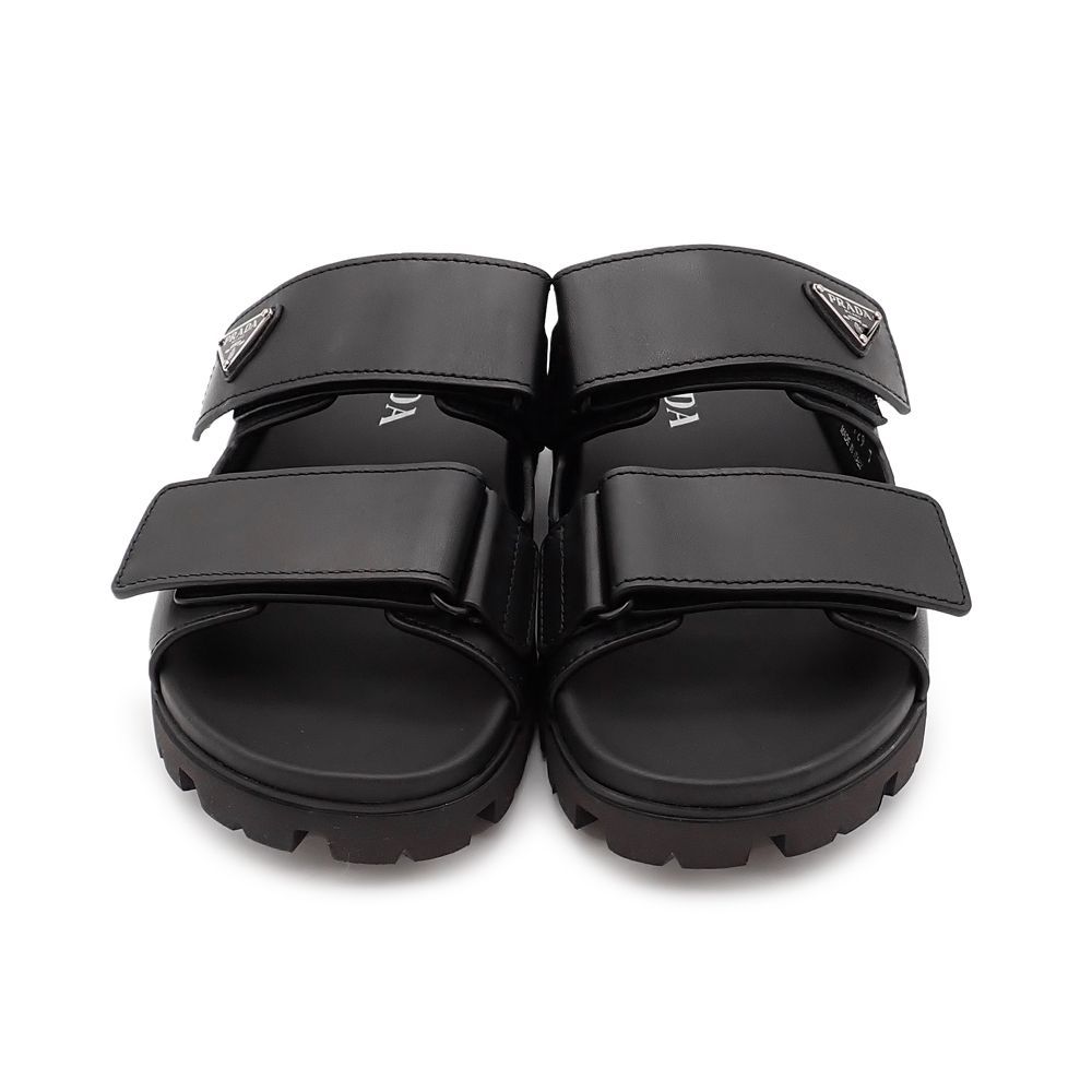 プラダ サンダル 靴 メンズ スポーティー ベルクロ トライアングルロゴ ブラック 7 26cm 2X3129
