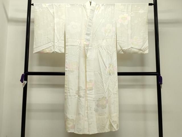 平和屋着物●長襦袢 無双仕立て 舞桜地紋 暈し染め 伊勢丹扱い 正絹 CAAX5819gh