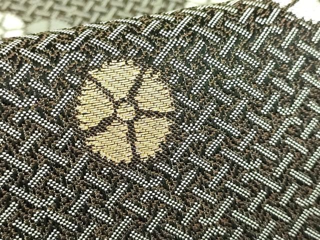 平和屋本店□極上 キモノデザイナー 斉藤上太郎 全通柄袋帯 舞花文