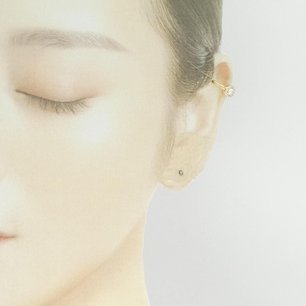 K18YG ダイヤモンド イヤーカフ 0.13CT 片耳 FORTGASGNV_COM_BR