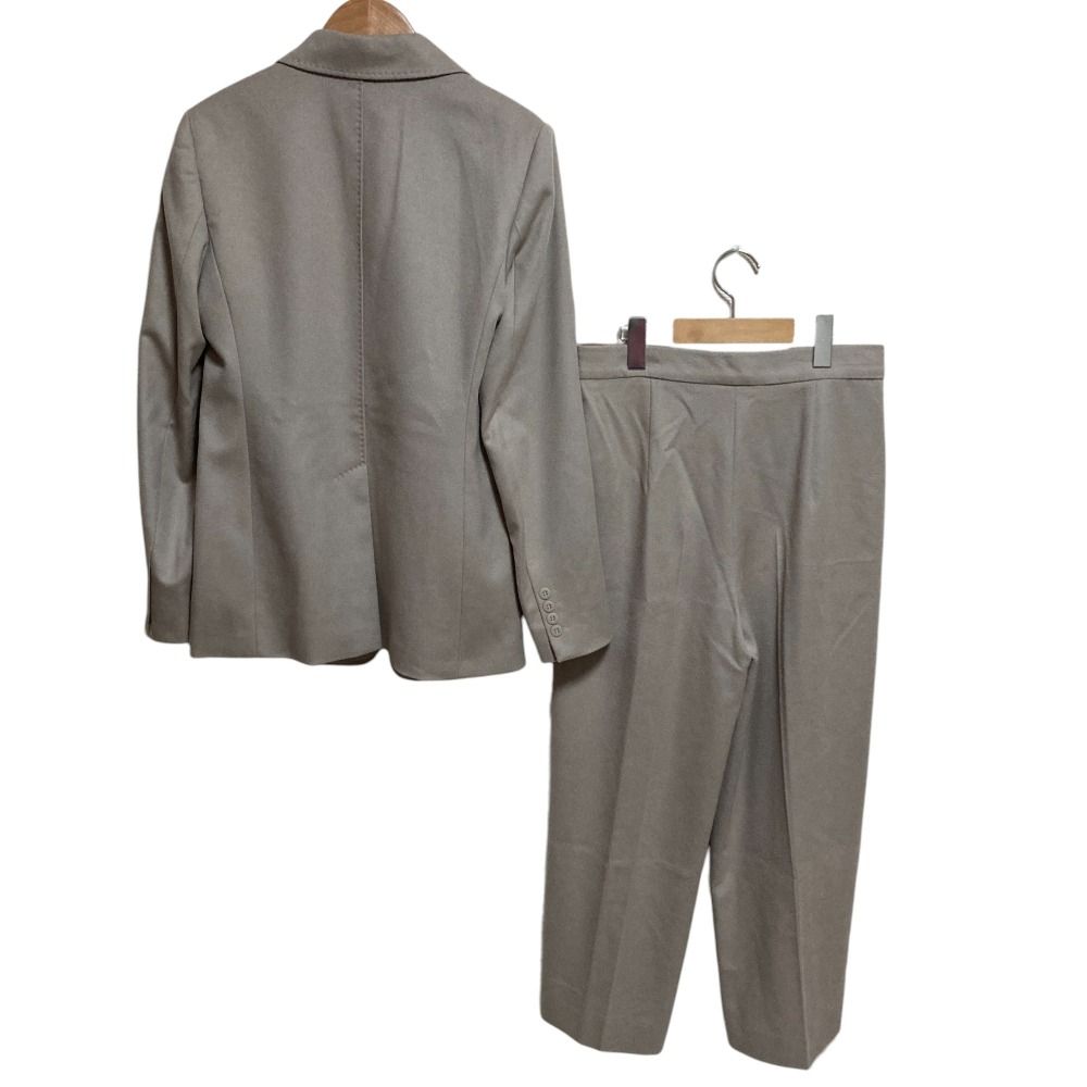 23AW Max Mara STUDIO マックスマーラステュディオ ウール ジャケット ワイドパンツ スーツ セットアップ サイズ42 ベージュ レディース 古着