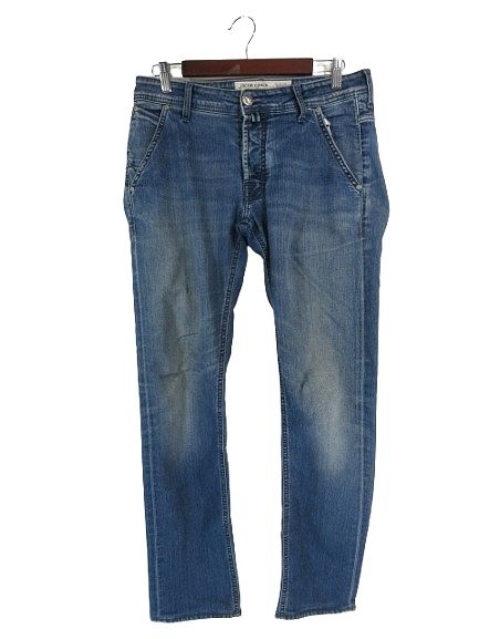 ヤコブコーエン JACOB COHEN デニム パンツ ロング ボタンフライ 無地 サイズ32 インディゴ QQQ