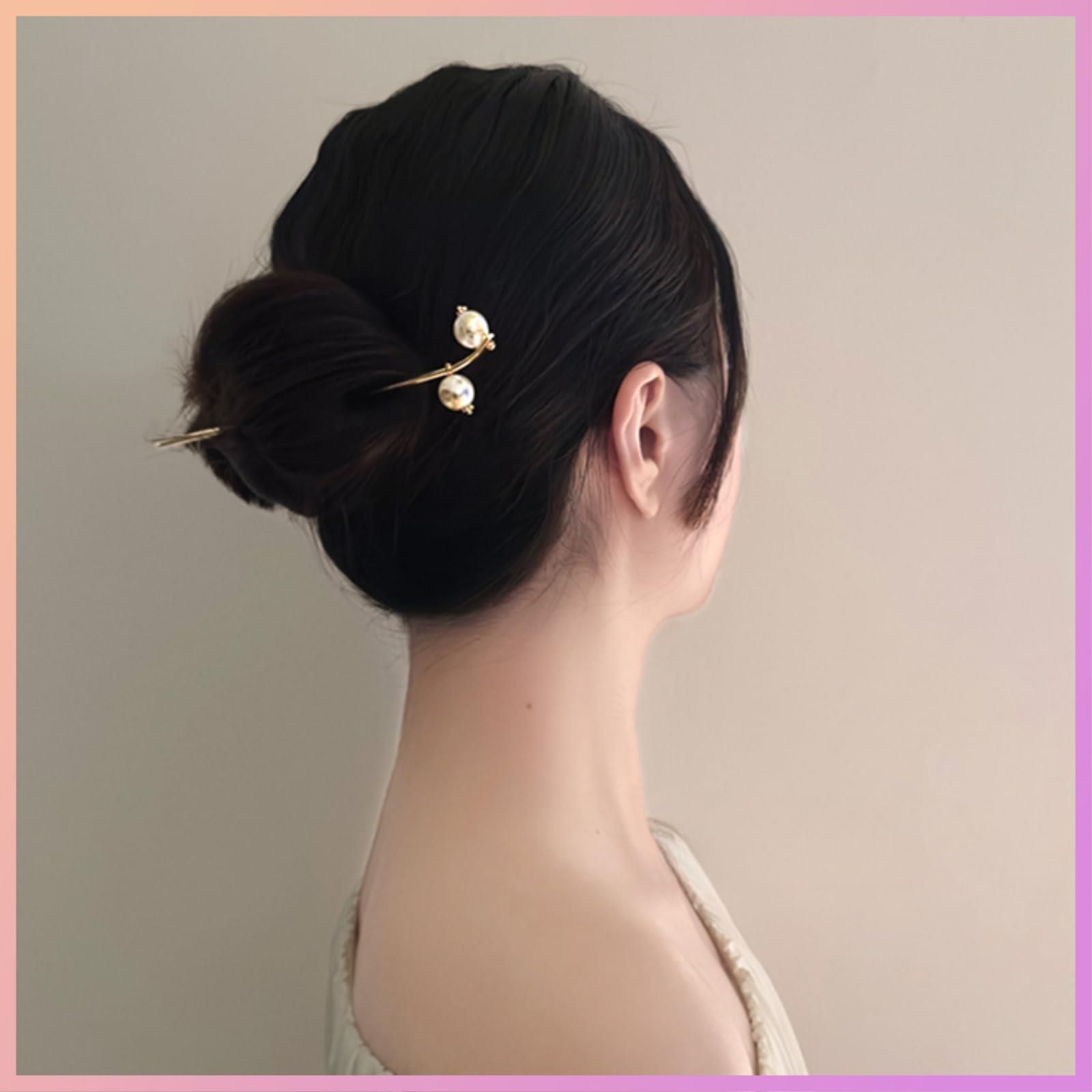221 美品　髪飾り　べっ甲　着物　シンプルヘアピン ☆人気商品☆EZ PEACH 髪飾り 一本差し 簪 シンプル かんざし