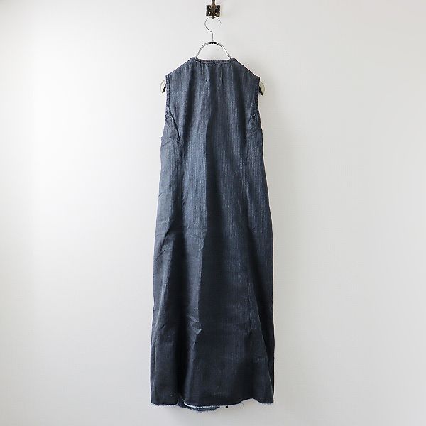 OUTIL ウティ ROBE LEPINE CHECK 炭染料加工 カシュクール ノースリーブワンピース 0/グレー系 ローブ【2400013396165】  - メルカリ