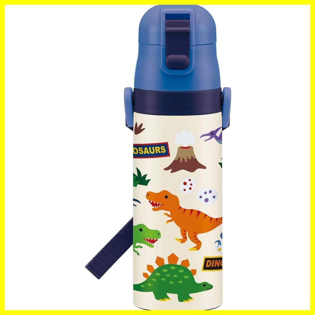 【人気商品】水筒 ステンレス 直飲み 470ml ディノザウルス 子供に優しい軽量タイプ 男の子 子供用 保冷専用 恐竜 waterbottle スポーツボトル かわいい スケーター(Skater) キッズ 子供 こども 水