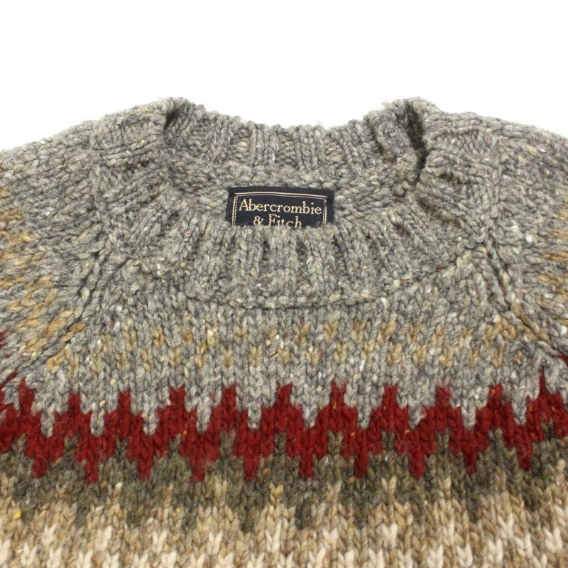 90s vintage Abercrombie & Fitch ノルディック柄 ウール ニット