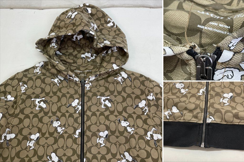 COACH コーチ×PEANUTS スヌーピーシグネチャー ジップアップパーカー COACH® Outlet | Coach X Peanuts Signature Snoopy Hoodie