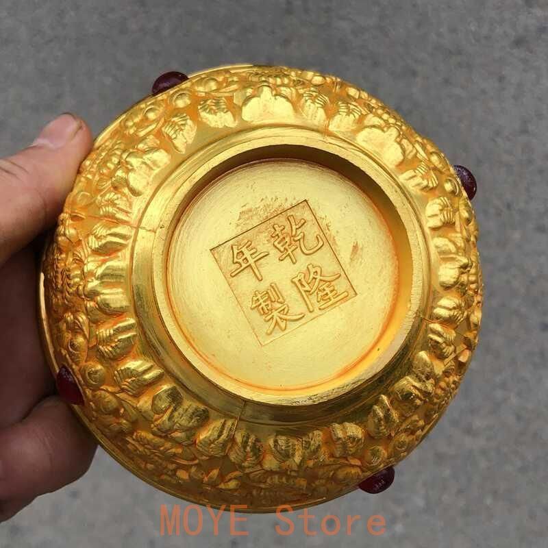 銅製 銅碗 花開富貴碗 装飾品 工芸品 美術品 置物zw0829