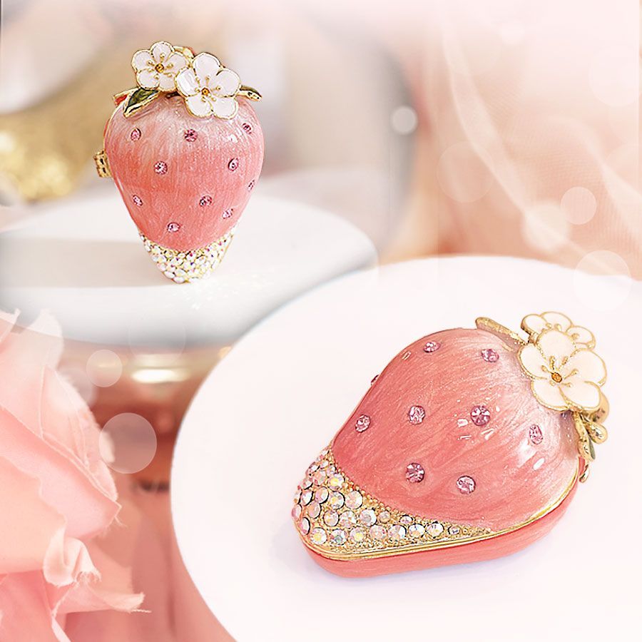 193 イチゴ ジュエリーボックス いちご ピンク 苺 フルーツ イチゴの