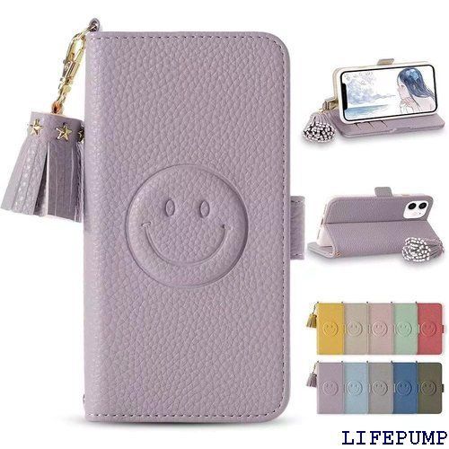 YIZHIN iPhone 16 PRO スマホケース 笑顔 可愛い アイフォン 16 PRO 携帯カバー かわいい 財布型 カード収納 iPhone 16 PRO ケース スマホ カバー スマホ収納3枚 iPhone 16 PRO スマ クパープル 2810