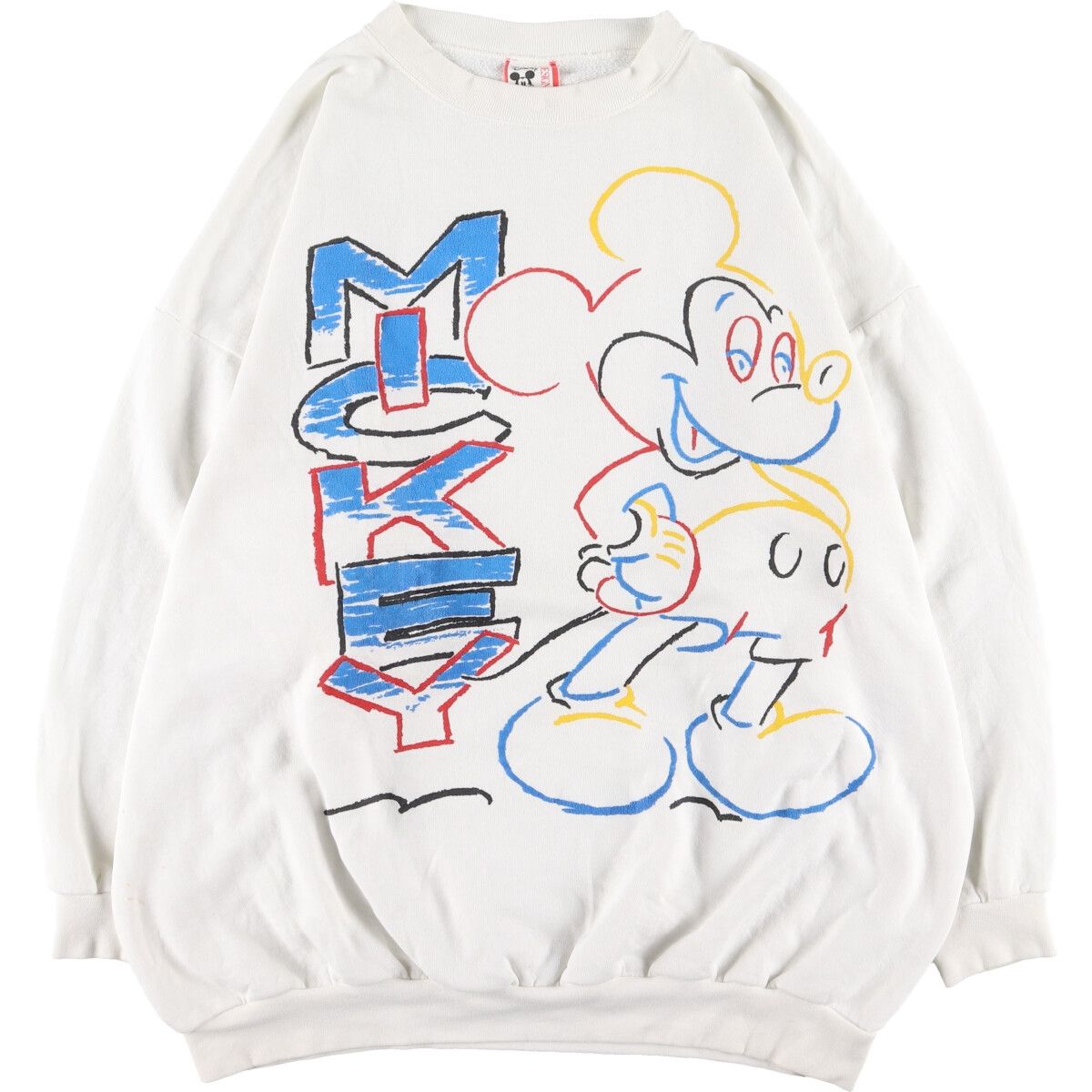 古着 90年代 ディズニー Disney MICKEY MOUSE ミッキーマウス ビッグ 