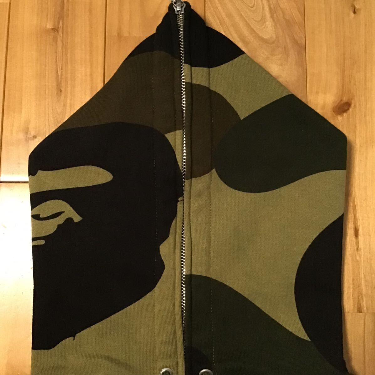 Giant camo green フルジップ パーカー Mサイズ a bathing ape BAPE 
