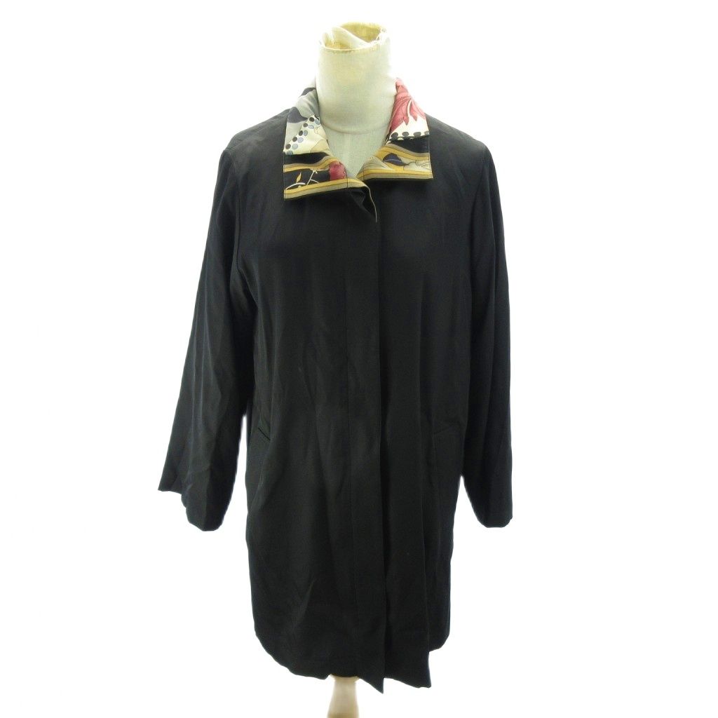 レオナール LEONARD FASHION 美品 ステンカラーコート 中綿