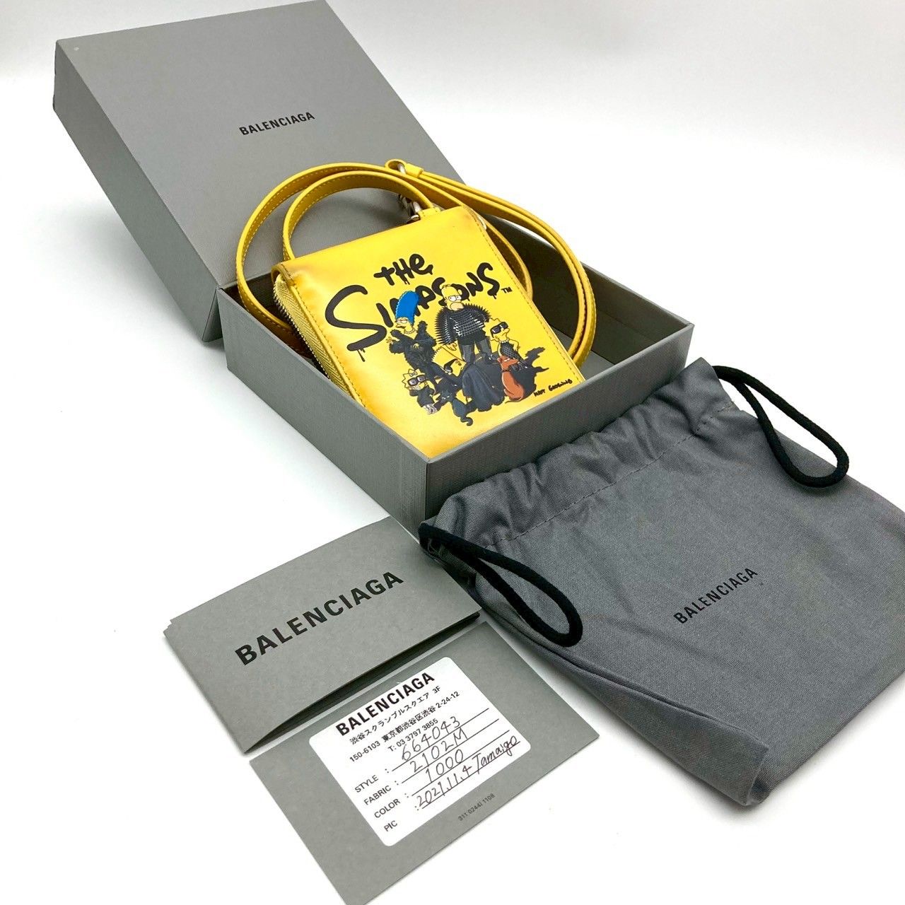 バレンシアガ シンプソンズストラップウォレット 二つ折り財布