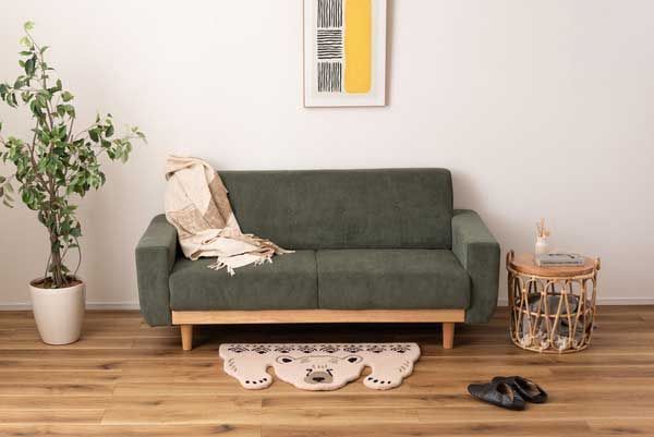 ウールのアニマルアクセントラグ セパレート 約W60×D90×H1.8cm No.011 C ポーラベア