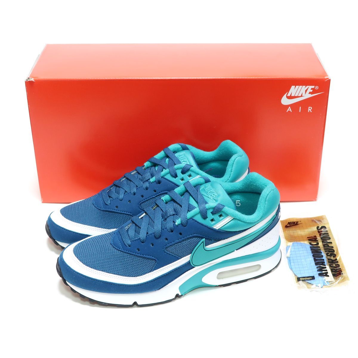 海外限定☆NIKE AIR MAX BW OG MARINA/GREY JADE-WHITE-BLACK US7.5 