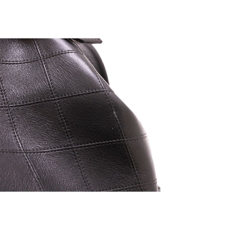 レ*ン様 CHANELブラックレザーキルティングバッグボストンバッグ CHANEL シャネル ヴィンテージ キルティング ボストンバッグ50
