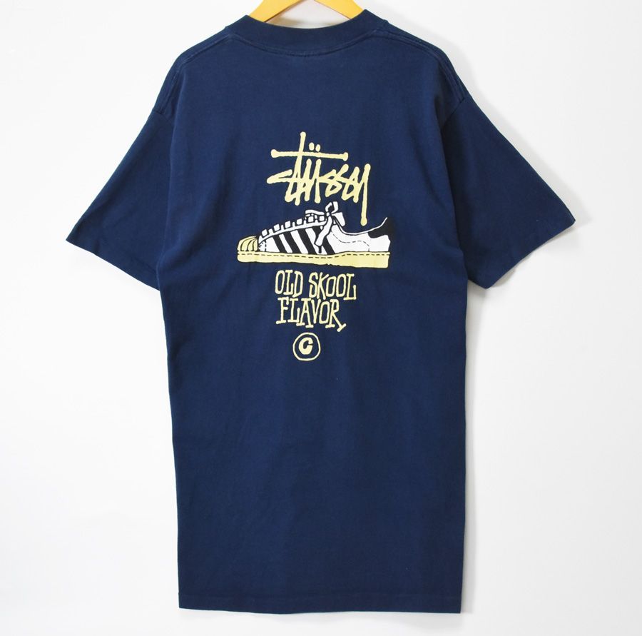 USA製 黒タグ STUSSY 80sネイビーTシャツ ステューシー ビンテージアメリカ製