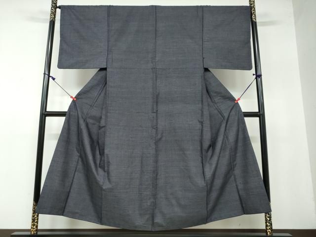 平和屋着物●男性 本場大島紬 アンサンブル 長羽織 霞文 正絹 DAAW547ud