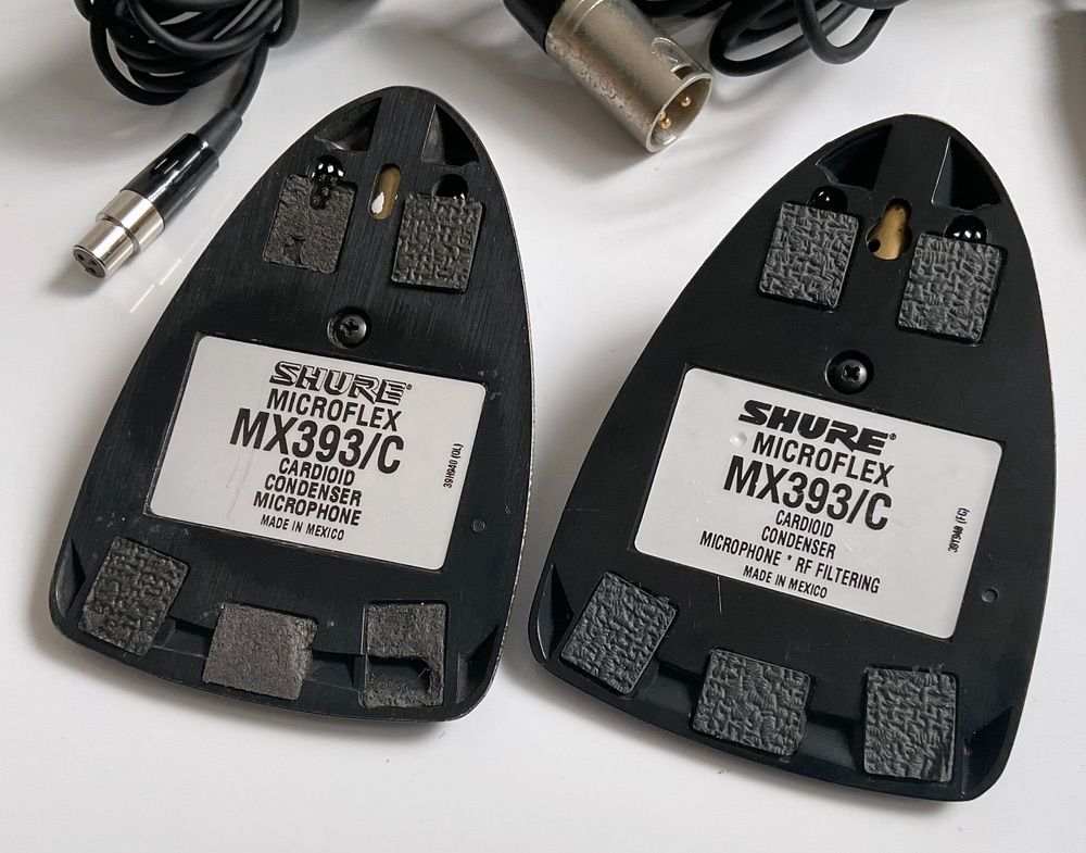 SHURE シュアー MX393/C バウンダリーマイク ペア 2台セット ケーブル