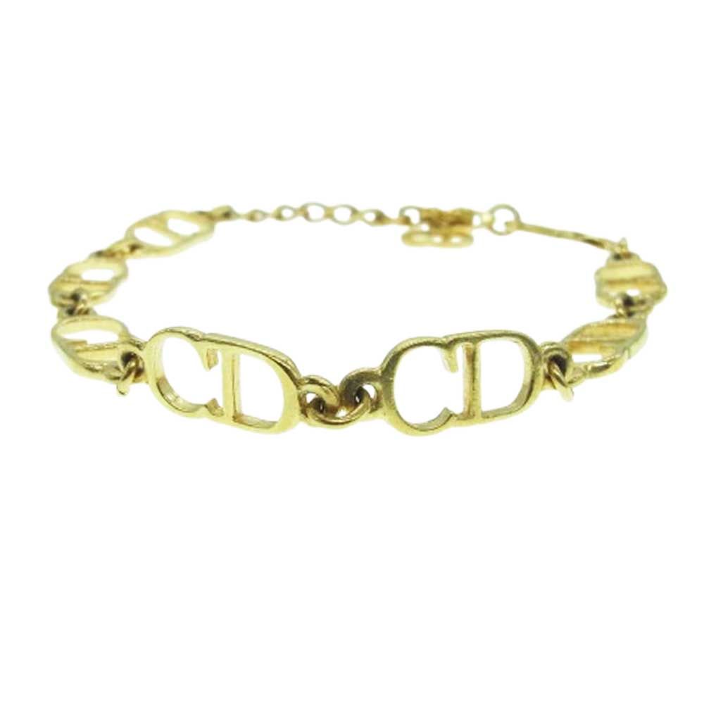 Christian Dior クリスチャンディオール CDロゴ ブレスレット ゴールド系
