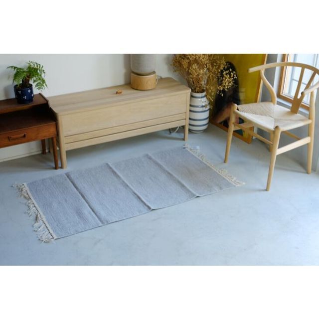 ASPEGREN Denmark (アスペグレンデンマーク) | Melange ラグ (light grey) 70x130cm | 北欧 シンプル おしゃれ