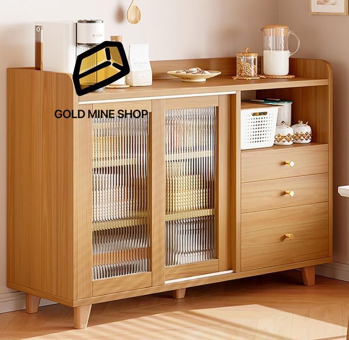 ◇無印良品 食器棚 オーク材 カップボード キャビネット 木製