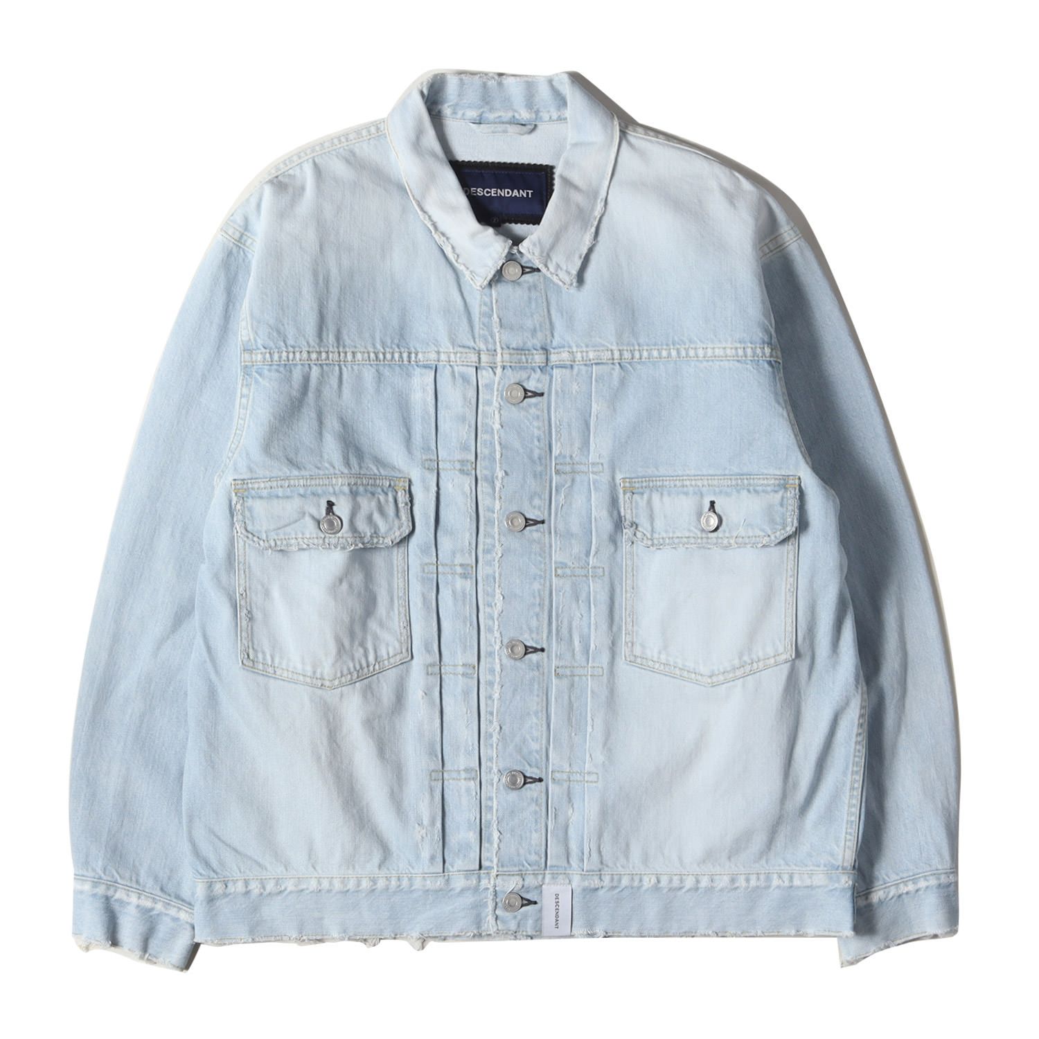 DESCENDANT ディセンダント ジャケット サイズ:2 19AW ダメージ加工 2ndタイプ トラッカー デニムジャケット TRUCKER  DENIM JACKET インディゴ アウター ブルゾン 上着【メンズ】 - メルカリ