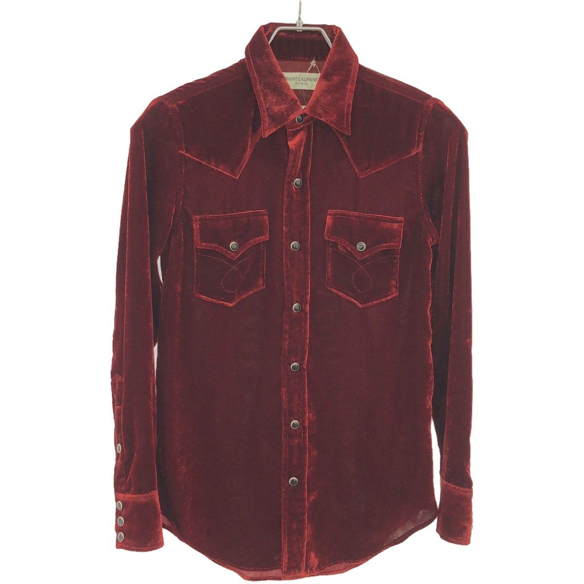 SAINT LAURENT PARIS サンローラン パリ 16AW ベロアウエスタンシャツ
