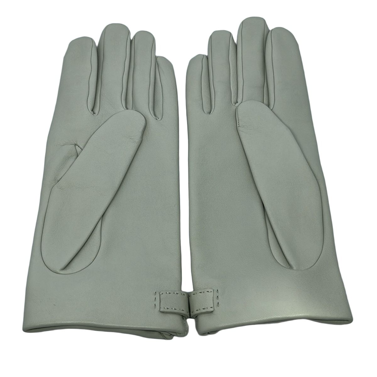 詳細な HERMES エルメス 手袋 レディース - ライトグレー ゴールド金具|ケリーチャーム|イニシャル刻印 ラムスキン