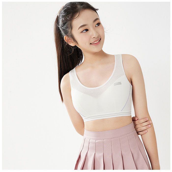 女子小学生下着モデル ☆ 80A ☆ スポーツブラ ジュニア pk1116 スポーツブラ ブラジャー ジュニア ノンワイヤー 女子 ジュニアブラ スポブラ ハーフトップ  ファーストブラ 下着 肌着 揺れない メッシュ 通気性 蒸れない キッズ ダンス 体操 体育 中学生 小学生 - メルカリ