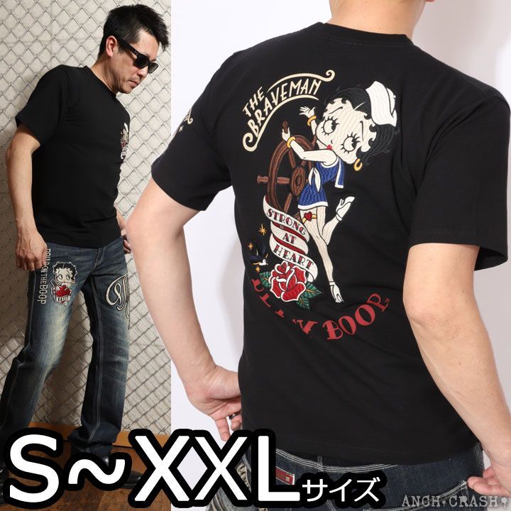 The BRAVE-MAN ベティブープ 半袖Tシャツ BBB-2313 ブラック ブレイブ