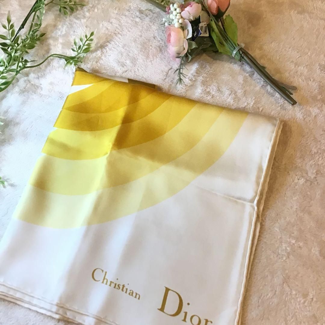 [真夜中セール][ヴィンテージ]Christian Diorバラと気球のスカーフ 真夜中セール][ヴィンテージ]Christian Diorバラと気球のスカーフ