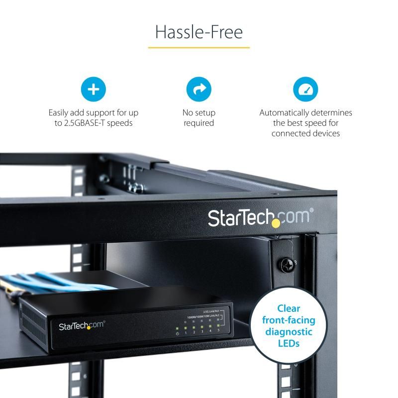 StarTech.com 2.5G対応アンマネージドスイッチ|5ポートLAN切替器|2.5GBASE-T