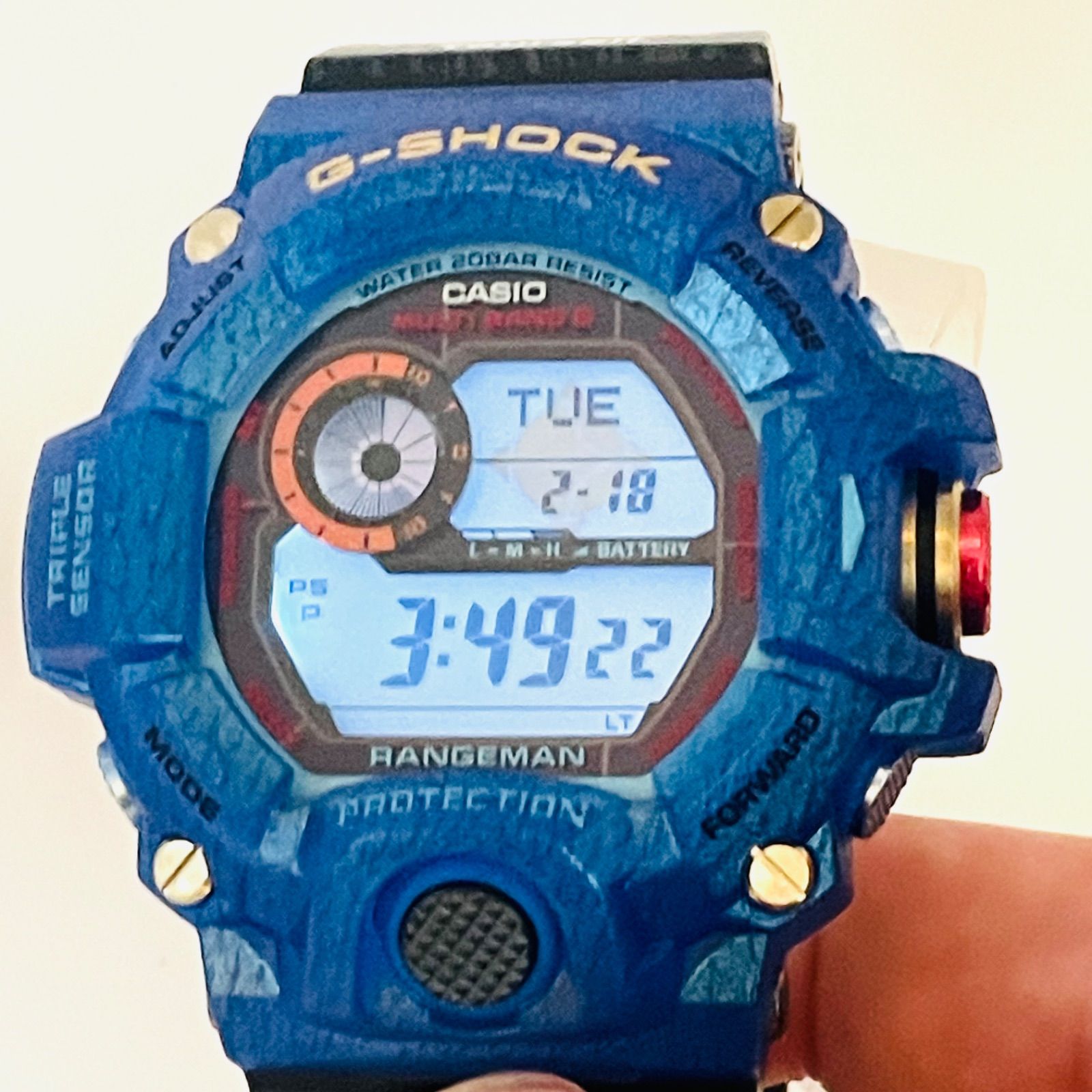 極美品 CASIO G-SHOCK GW-9406KJ-2JR EARTH WATCH ヒクイドリ RANGEMAN