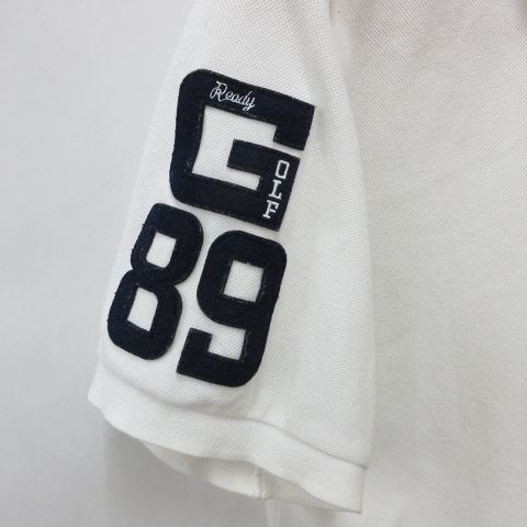 PEARLY GATES パーカー ロゴワッペン アームロゴ 白 サイズ2 パーリーゲイツ PEARLY GATES ポロシャツ ゴルフ スポーツウェア