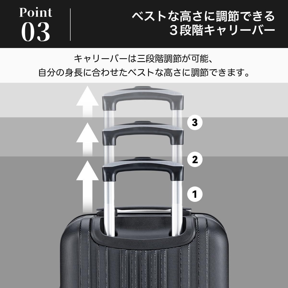  Bargiotti ABSスーツケース キャリーバッグ キャリーケース 大容量 超軽量 TSAロック ダブルキャスター 静音 旅行 ビジネス コインロッカー収納可 ネービー S-Small その他 旅行かばん 小分けバッグ