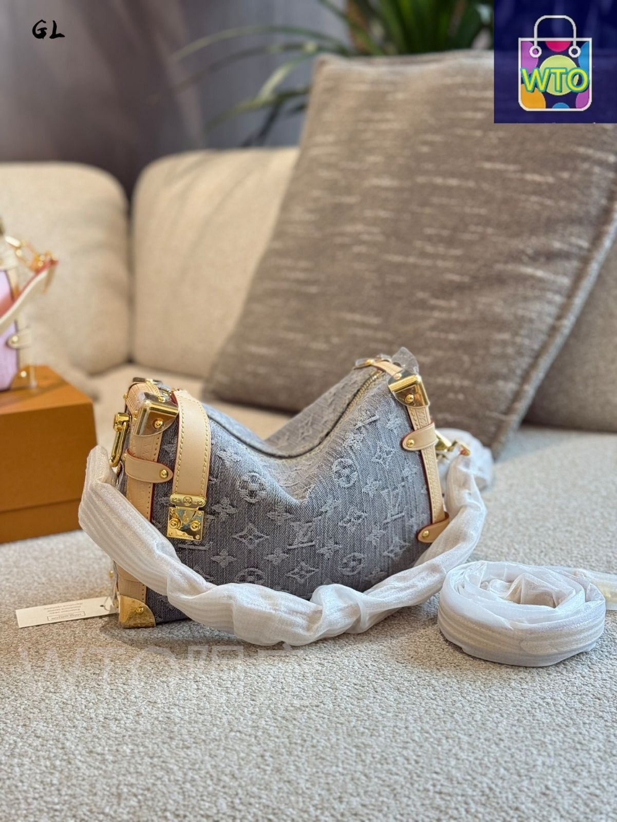 ヴィトン布袋　まとめ20個 今日特価】Louis Vuitton New Soft Box Bag Side Trunk Medium