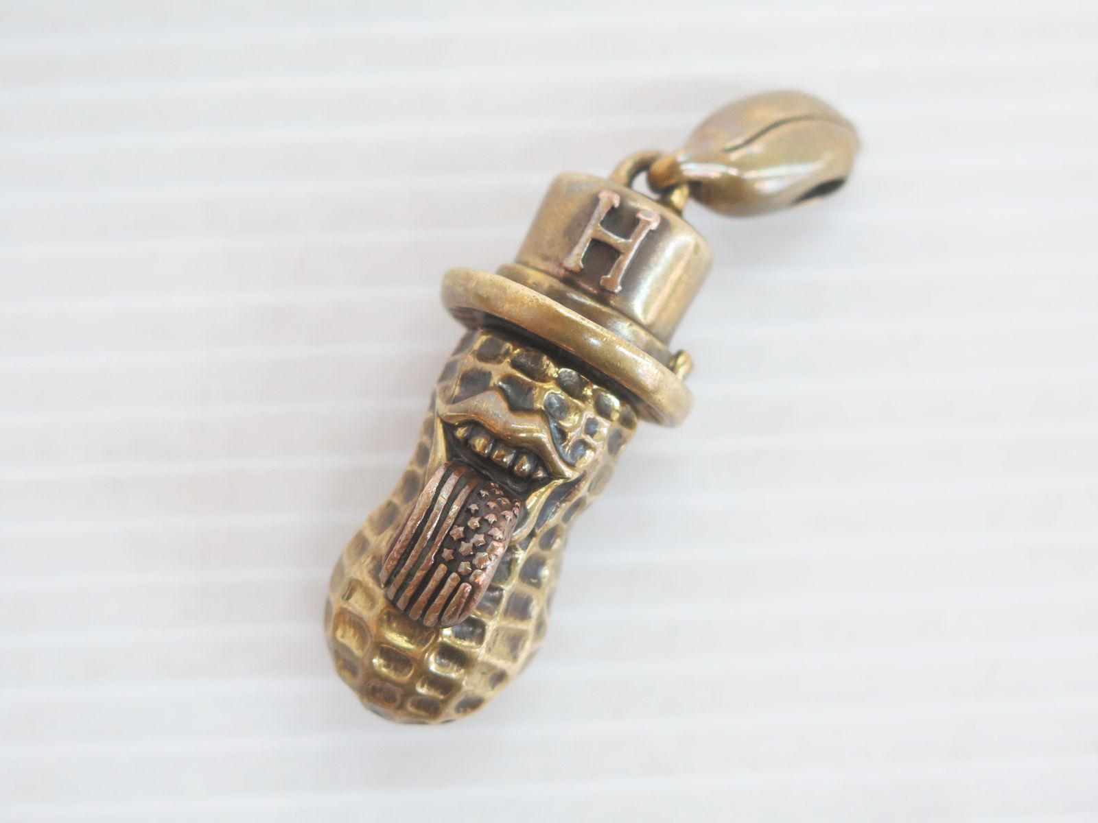 HUF×Peanuts-Co ハフ|ピーナッツカンパニー 20周年記念 Brass キーホルダー ネックレストップ