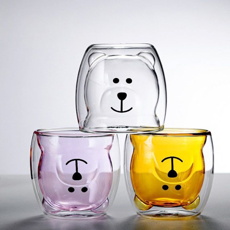 楽天市場】260ml ダブルウォールグラス 猫 ネコ 耐熱 かわいい カフェ