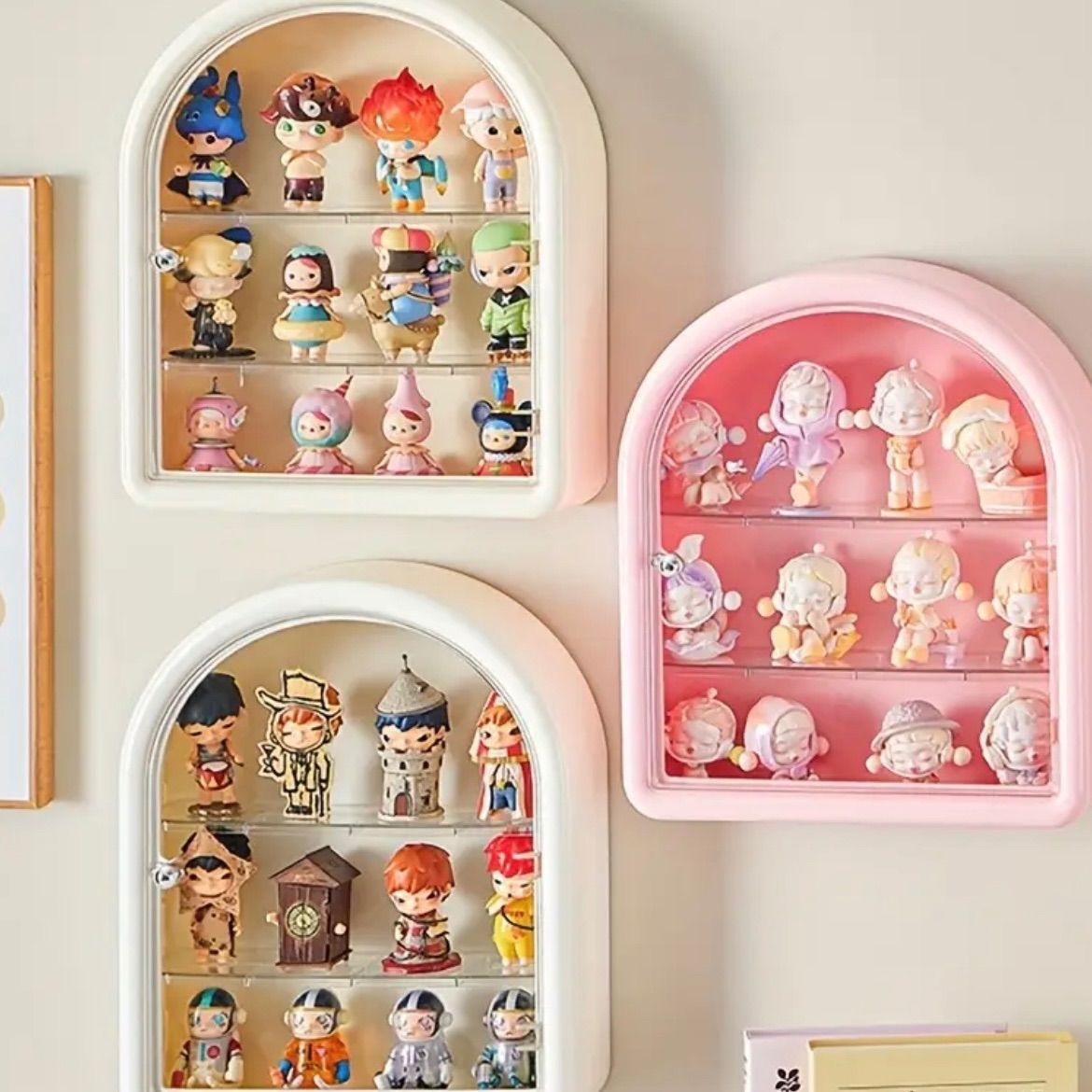 棚 ディスプレイ キャビネット 壁掛けタイプ ケース 透明扉 フィギュア収納 ショーケース UVカット 幅30cm 大容量 組み立て簡単 ラック ぬいぐるみ棚 ディスプレイ棚 アクリル扉付き ホビーグッズ収納棚 壁面装飾 MARWIL-DEMENAGEMENTS_CH